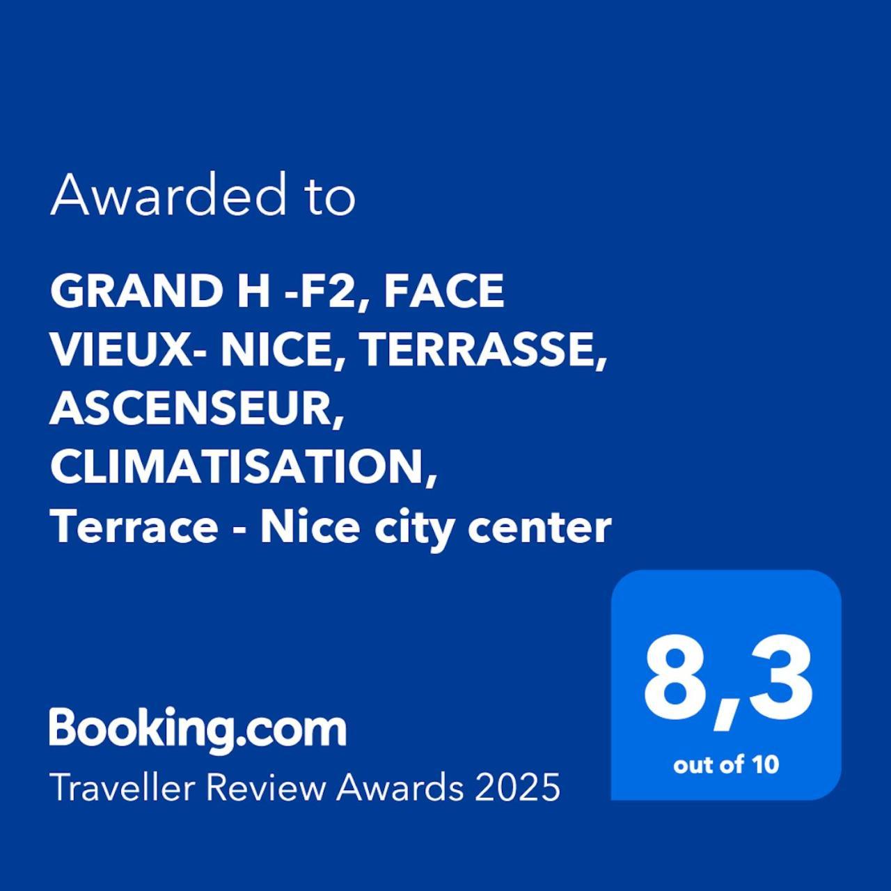 Grand H -F2, Face Vieux- Nice, Terrasse, Ascenseur, Climatisation, Terrace - Nice City Center 外观 照片